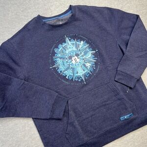 Walt Disney World Parks Sweatshirt Adult XL Blue Four Parks Compass Fleece Lined